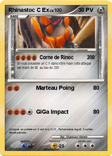 Pokemon Rhinastoc C Ex