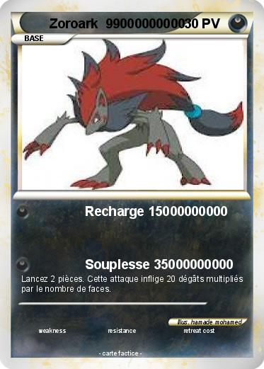 Pokemon Zoroark  99000000000