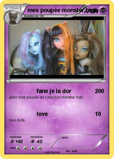 Pokemon mes poupée monster high