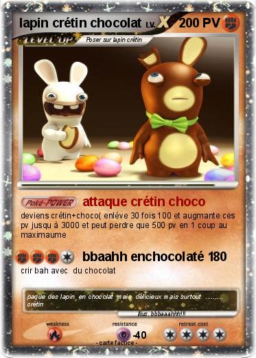 Pokemon lapin crétin chocolat