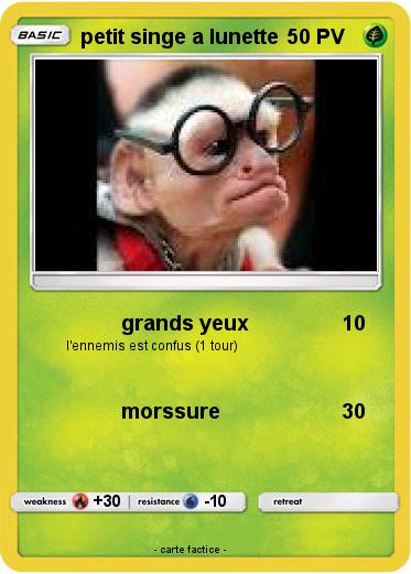 Pokemon petit singe a lunette