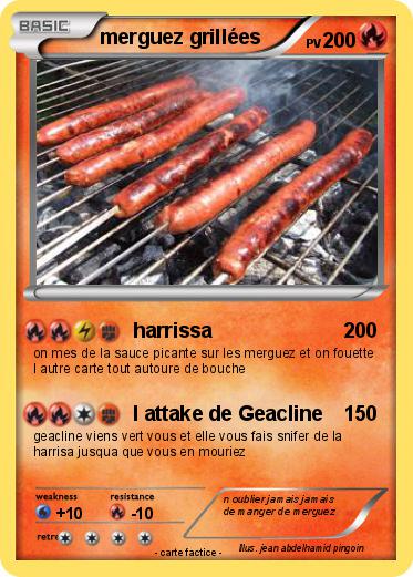 Pokemon merguez grillées