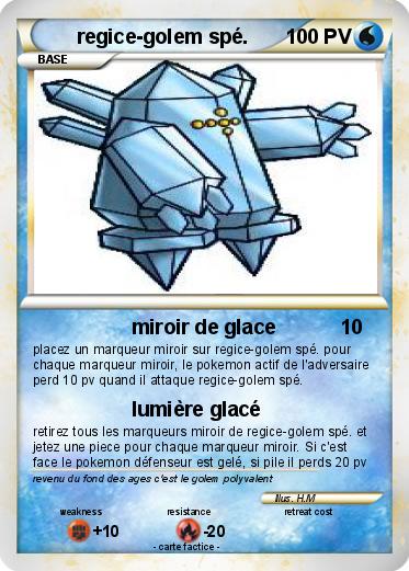 Pokemon regice-golem spé.