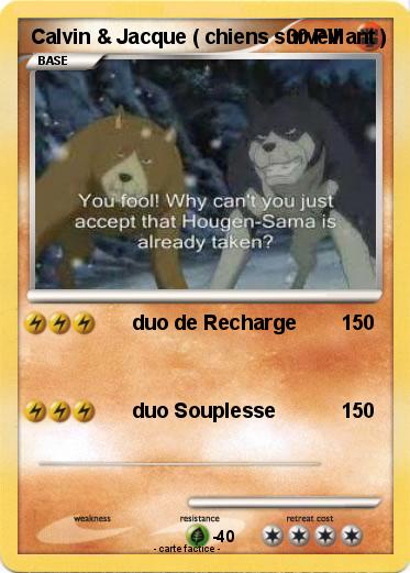Pokemon Calvin & Jacque ( chiens surveillant )