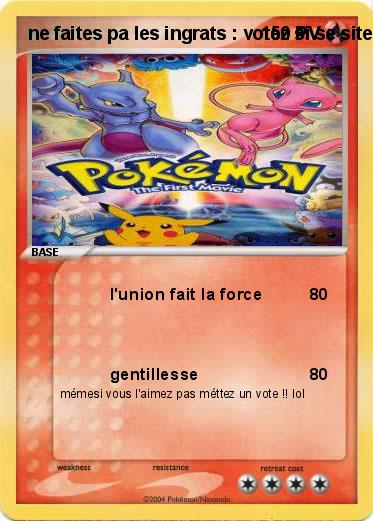 Pokemon ne faites pa les ingrats : votez si se site est bien ou non 