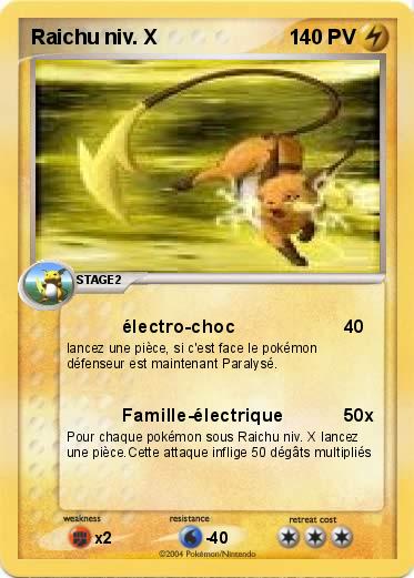 Pokemon Raichu niv. X