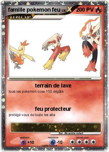 Pokemon famille pokemon feu