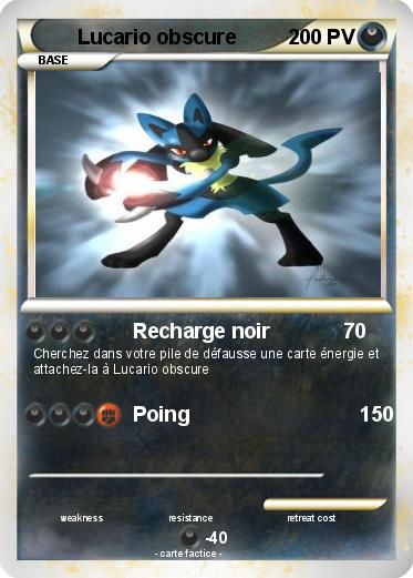Pokemon Lucario obscure