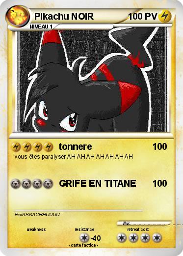 Pokemon Pikachu NOIR