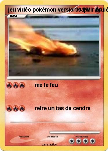 Pokemon jeu vidéo pokémon version saphir brulé