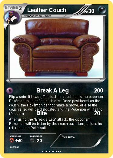 Pokemon Leather Couch