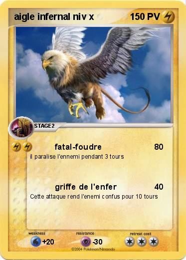 Pokemon aigle infernal niv x