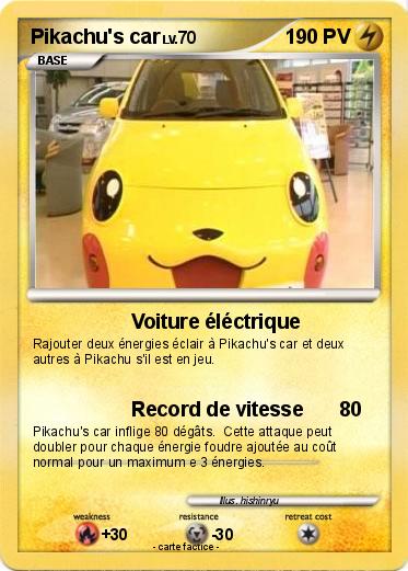 Pokemon Pikachu's car