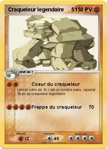 Pokemon Craqueleur legendaire     5                  