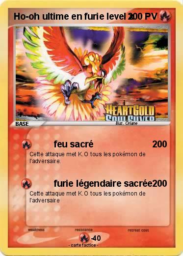 Pokemon Ho-oh ultime en furie level x