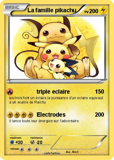 Pokemon La famille pikachu