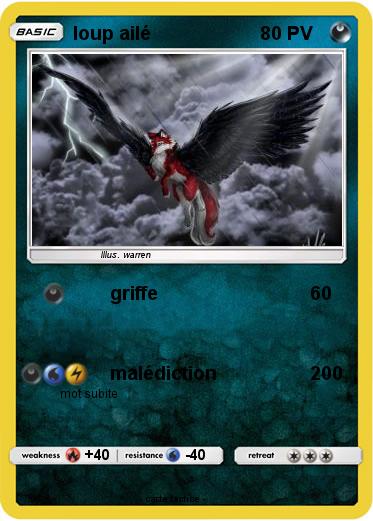 Pokemon loup ailé