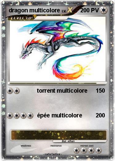 Pokemon dragon multicolore
