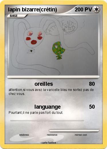 Pokemon lapin bizarre(crétin)