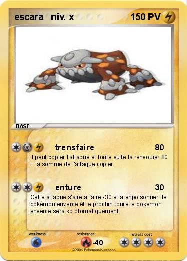 Pokemon escara   niv. x