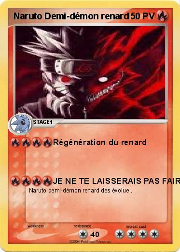 Pokemon Naruto Demi-démon renard 