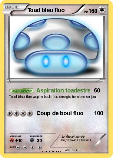 Pokemon Toad bleu fluo