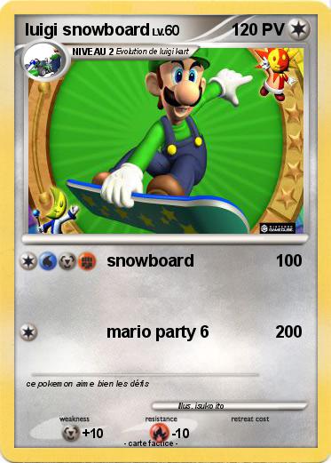 Pokemon luigi snowboard