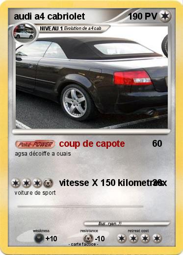 Pokemon audi a4 cabriolet
