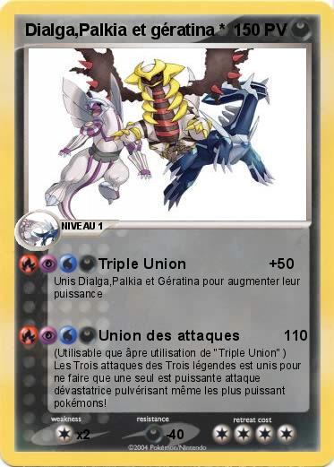Pokemon Dialga,Palkia et gératina *