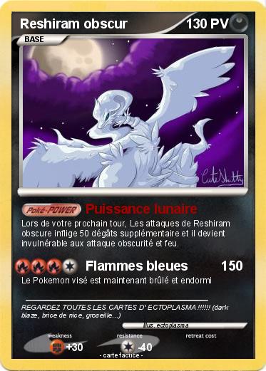 Pokemon Reshiram obscur