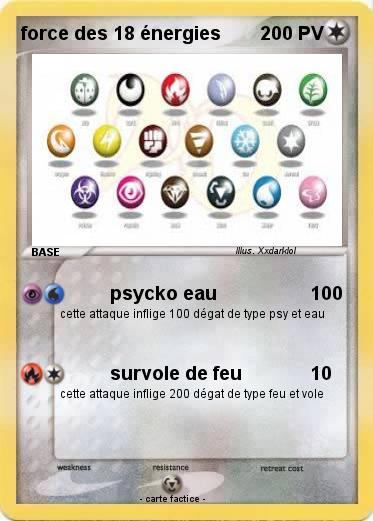 Pokemon force des 18 énergies