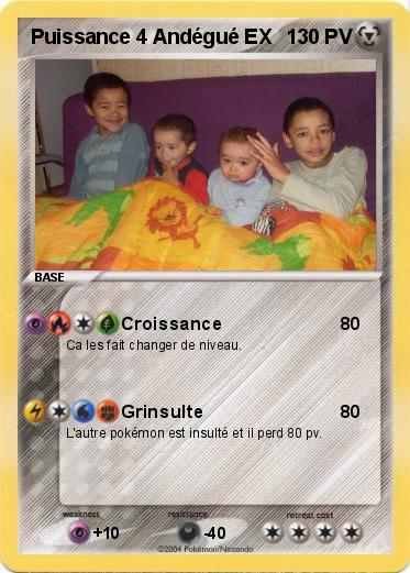 Pokemon Puissance 4 Andégué EX