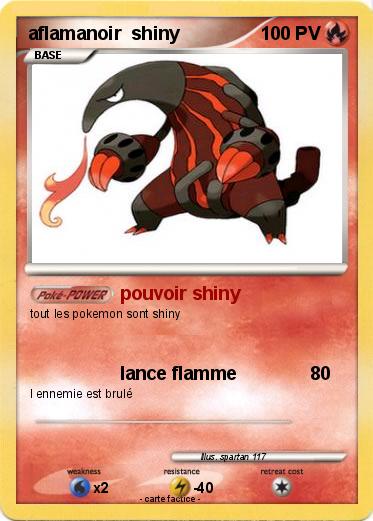 Pokemon aflamanoir  shiny