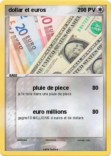 Pokemon dollar et euros