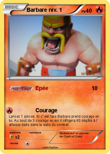 Pokemon Barbare niv. 1