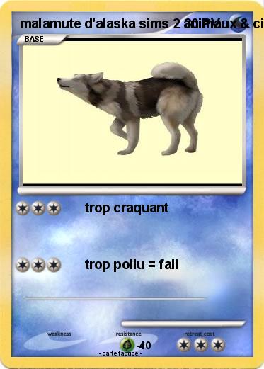 Pokemon malamute d'alaska sims 2 animaux & cie