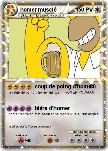 Pokemon homer musclé