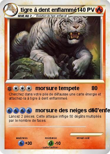 Pokemon tigre à dent enflammé