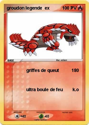 Pokemon groudon legende  ex