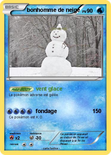 Pokemon bonhomme de neige