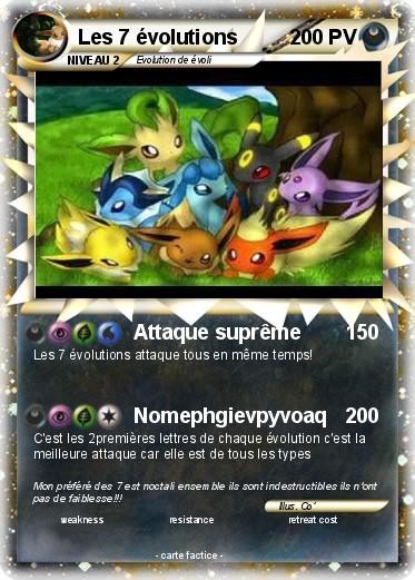 Pokemon Les 7 évolutions