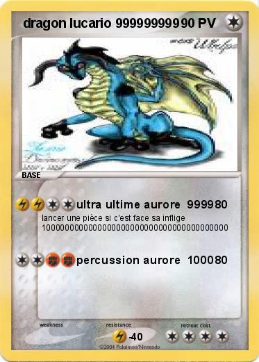 Pokemon  dragon lucario 999999999