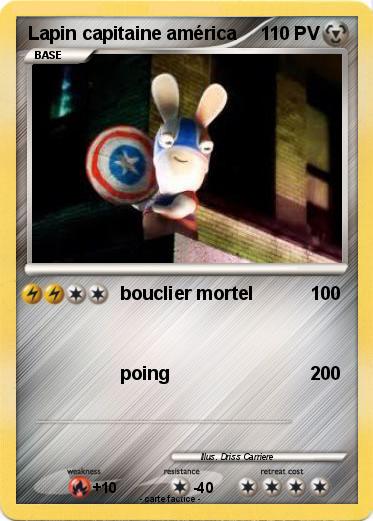 Pokemon Lapin capitaine américa