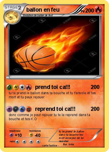 Pokemon ballon en feu