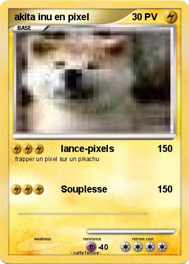 Pokemon akita inu en pixel