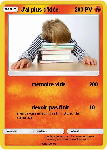 Pokemon J'ai plus d'idée