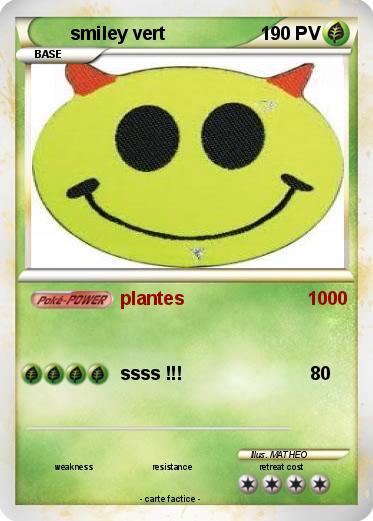 Pokemon smiley vert