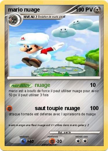 Pokemon mario nuage