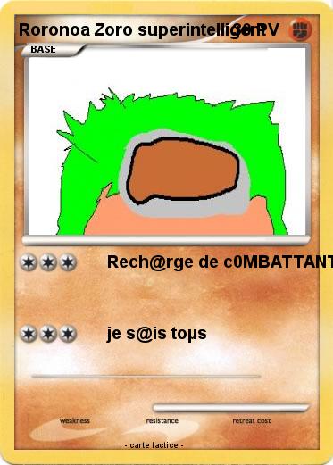 Pokemon Roronoa Zoro superintelligent