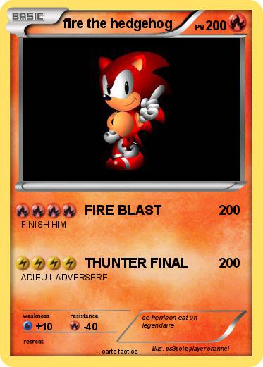 Pokemon fire the hedgehog